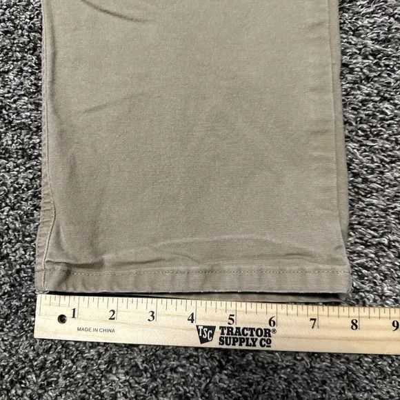 Stio‎ Mens Green Rivet Canvas Classic 5-Pocket Stretch Straight Leg Size 36x29